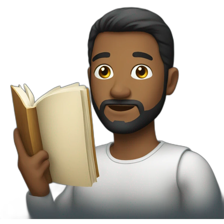 Man with book emoji