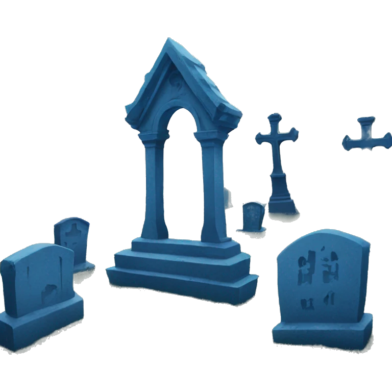 Blue graveyard emoji