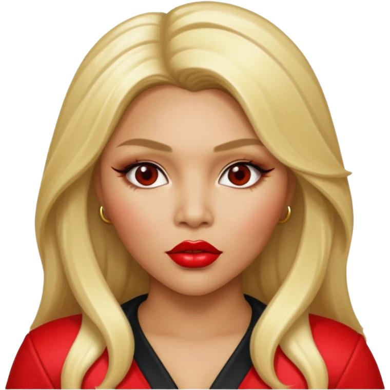Lil Kim with long blonde hair emoji