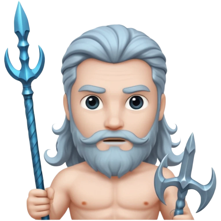 evil with Poseidon trident emoji