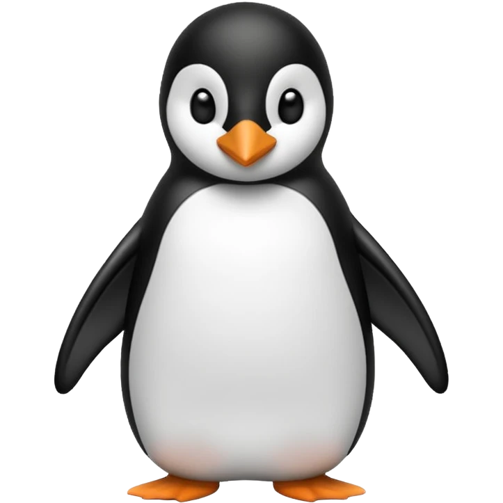 Crea un pinguino tierno con un lazo en forma de moñito emoji