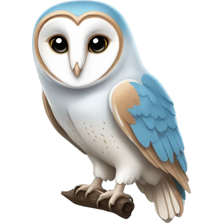 Barn owl blue  emoji