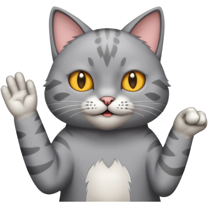 Cat flipping someone off emoji