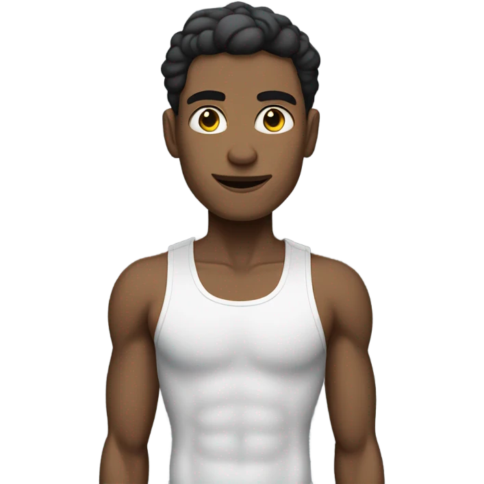 motivated skinny white skin color gym member emoji
