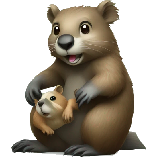 beaver with koala emoji