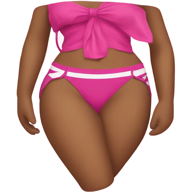 Bikini with pink  emoji