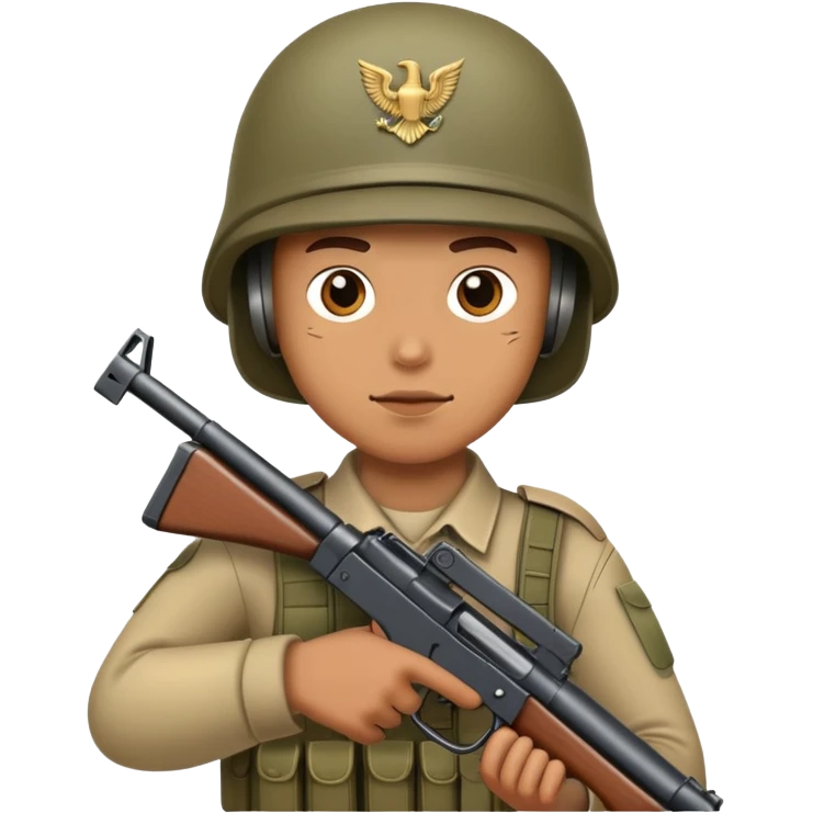 Soldier with a gun emoji