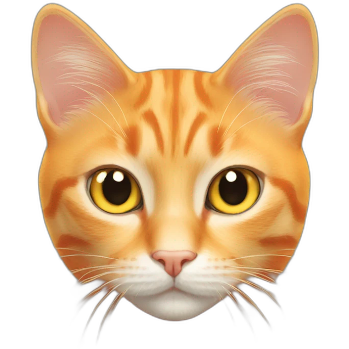 orange cat cat cute yellow eyes emoji
