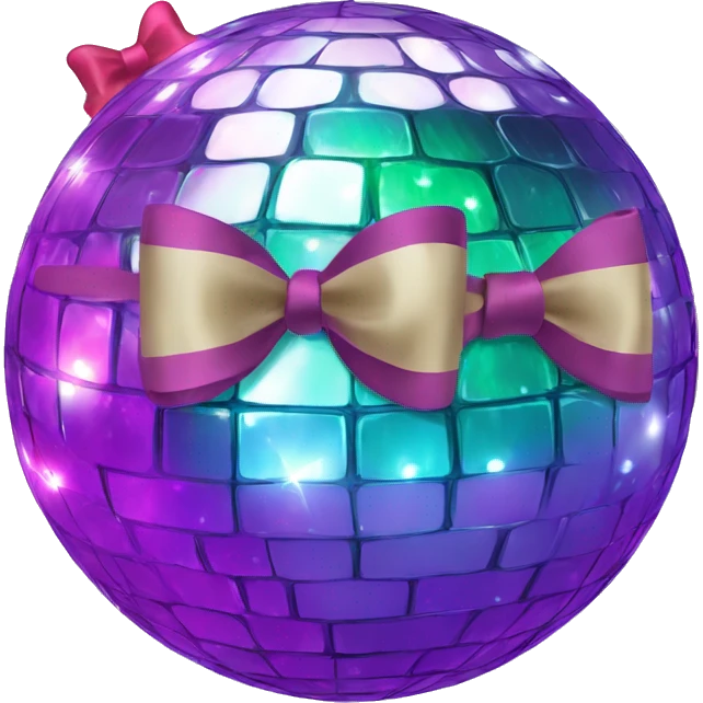 Disco ball with bow emoji