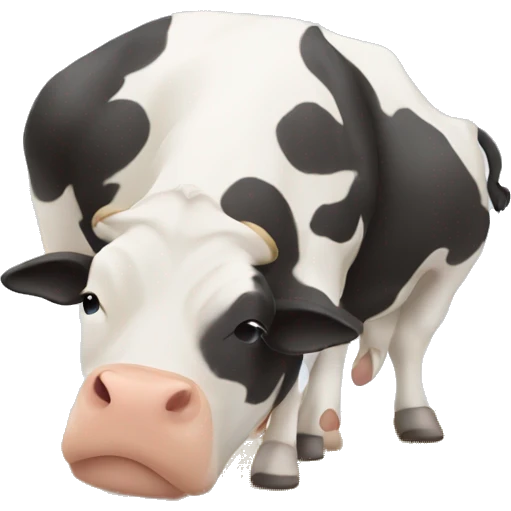 Cow doing downward dog yoga pose  emoji