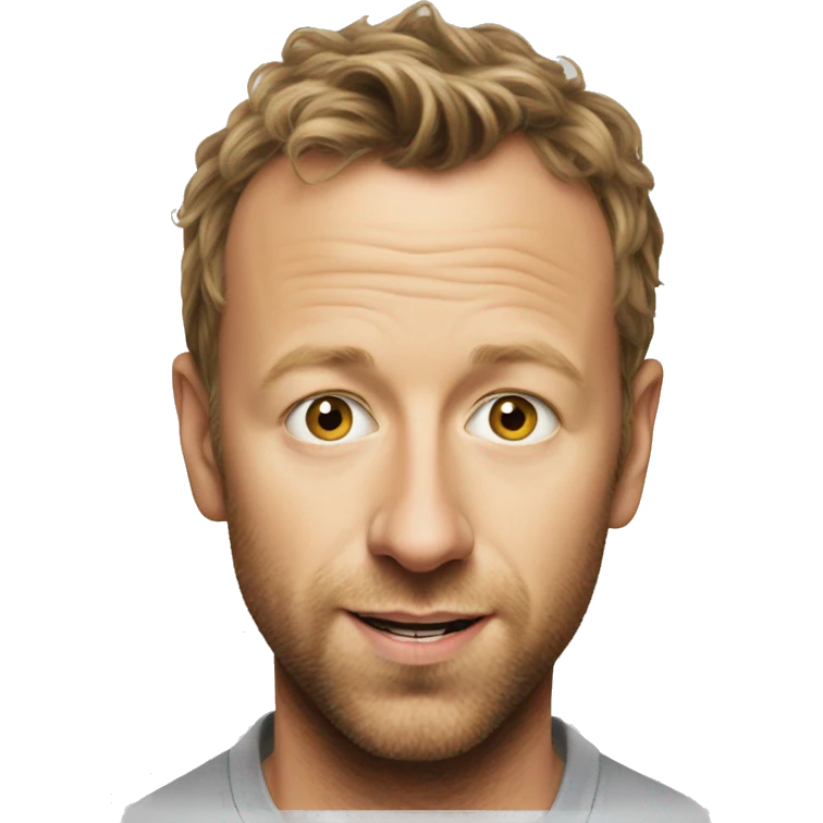 Chris Martin from Coldplay surprised emoji