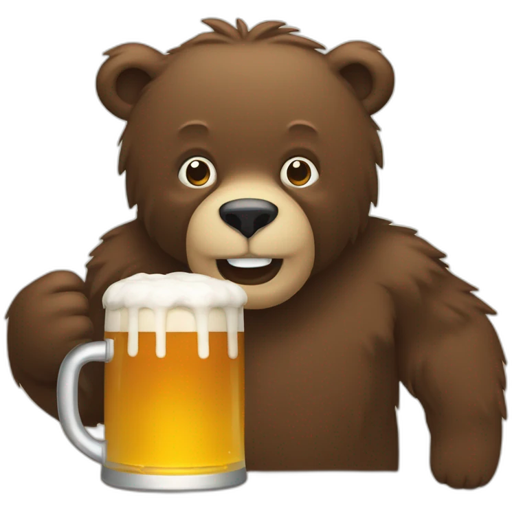 Ours qui bois une bière emoji