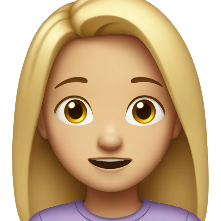 Girl is crying from happiness. emoji
