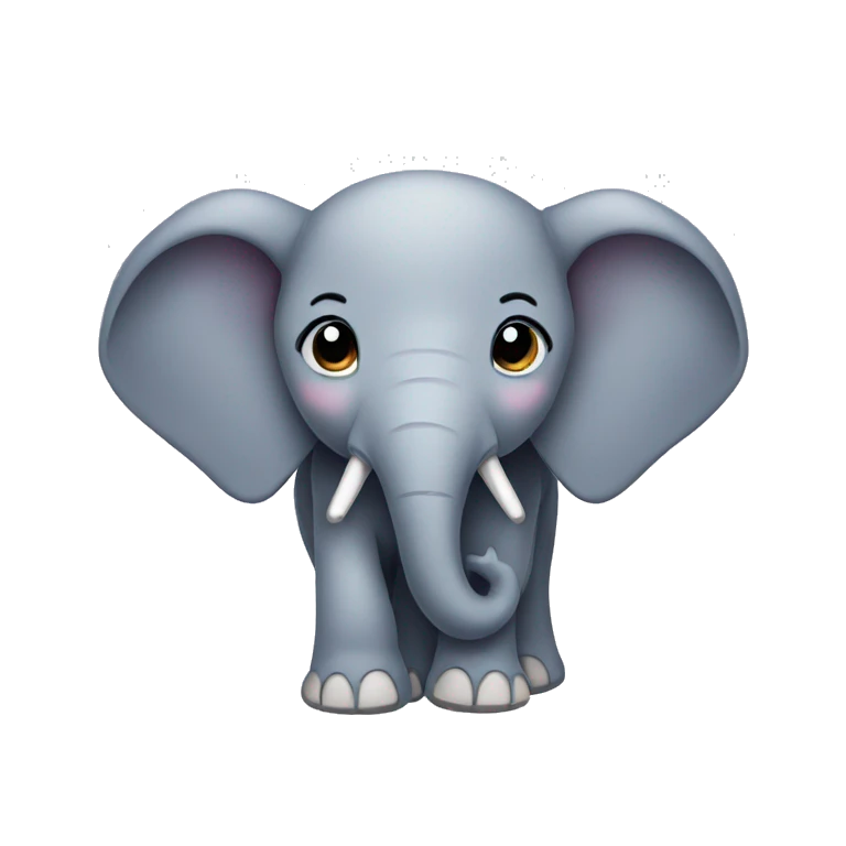 a cute elephant emoji