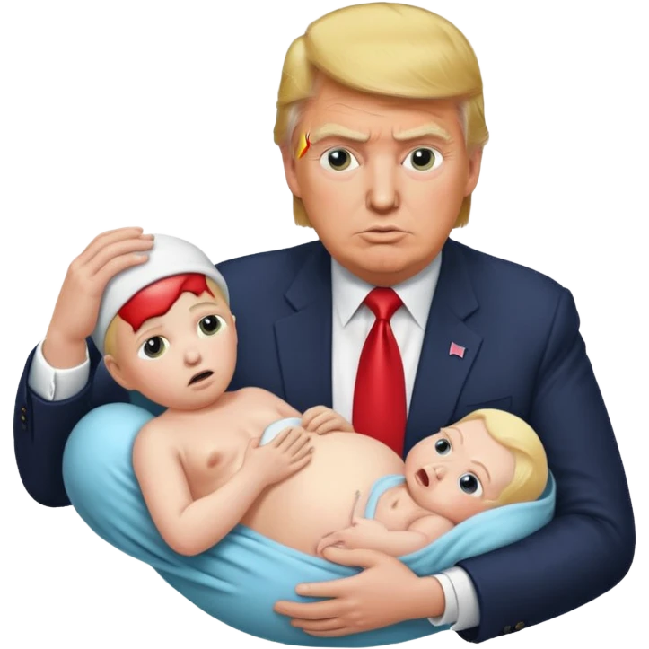 donald trump giving birth  emoji