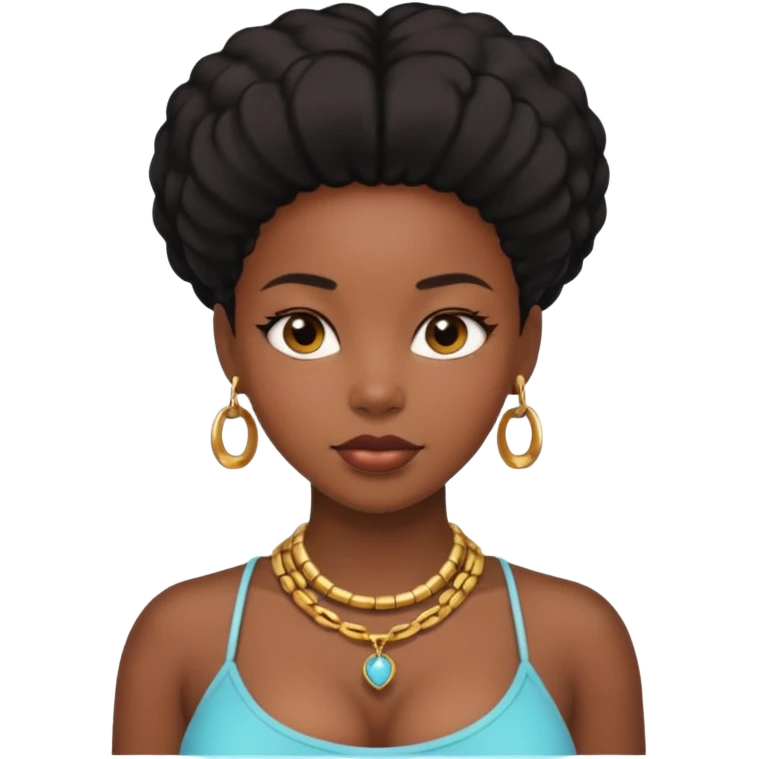 Black girl big chest emoji