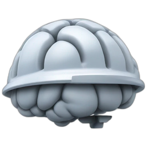brain with hard hat emoji