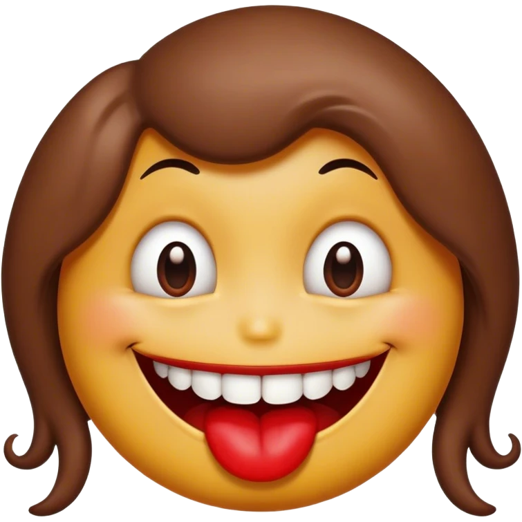 Smiley face with poop and lips with nails  emoji