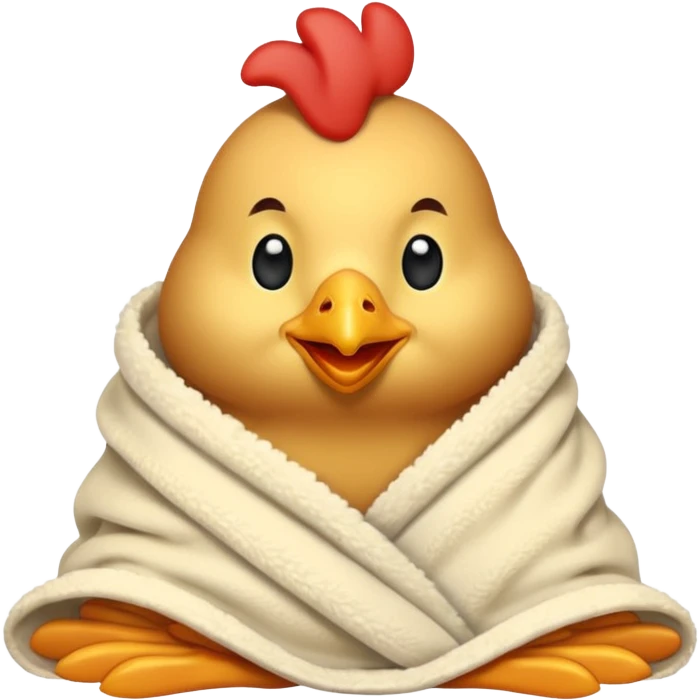 Chicken wrapped in a blanket emoji