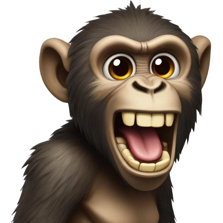 wild monkey SCREAM WILDLY  emoji