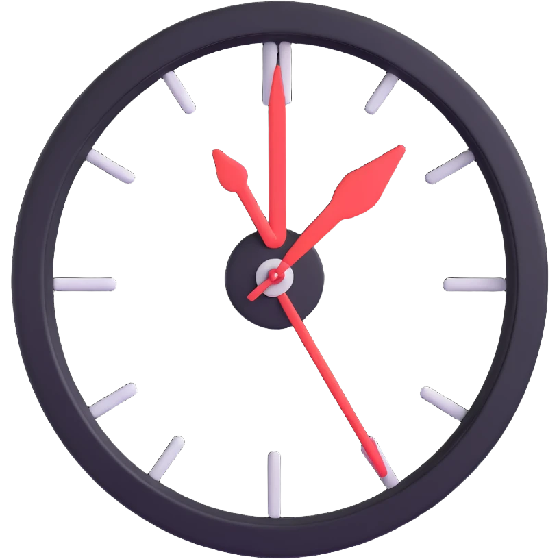 A clock with its hands spinning fast, showing the rapid passage of time. emoji