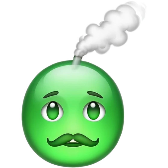Green smoking emoji 420 emoji