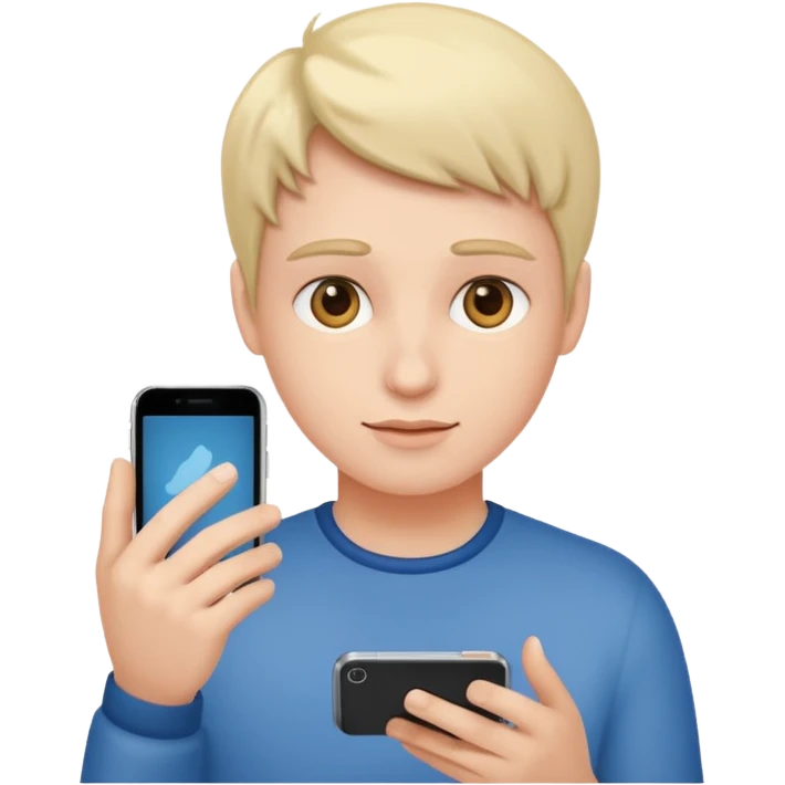 scrolling on a mobile emoji