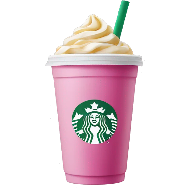 Pink Starbucks drink emoji