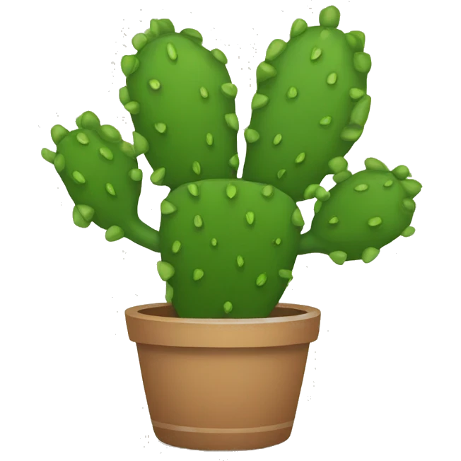 single flat Nopal without pot emoji
