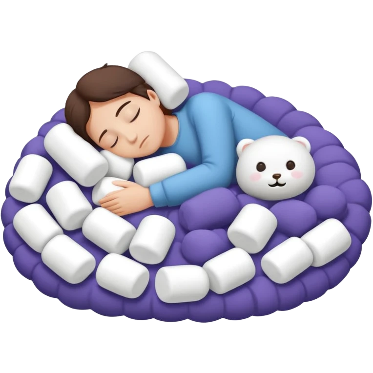 Sleep with marshmallows  emoji