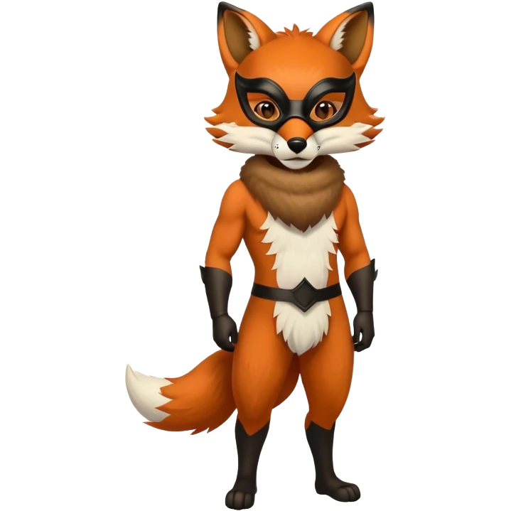 fox in mask full body emoji