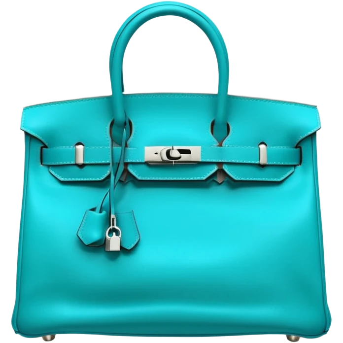 hermes birkin turquiose bag emoji