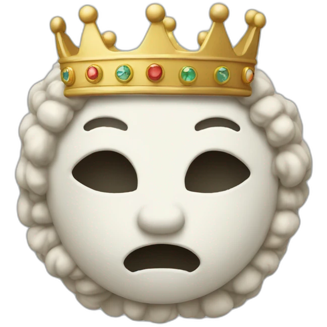 un crâne avec une couronne emoji