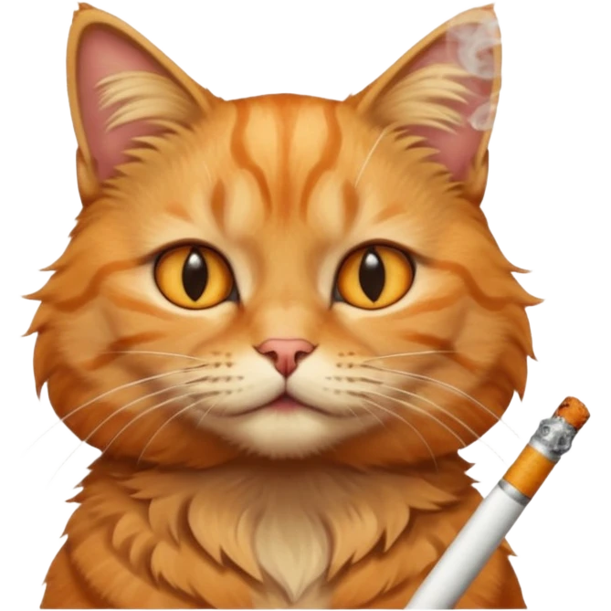 cat with cigarete emoji