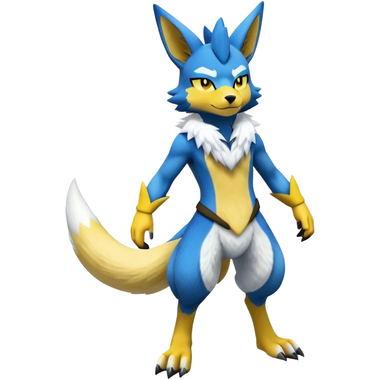 Lucario-Renamon-Zeraora-hybrid (Full body) emoji