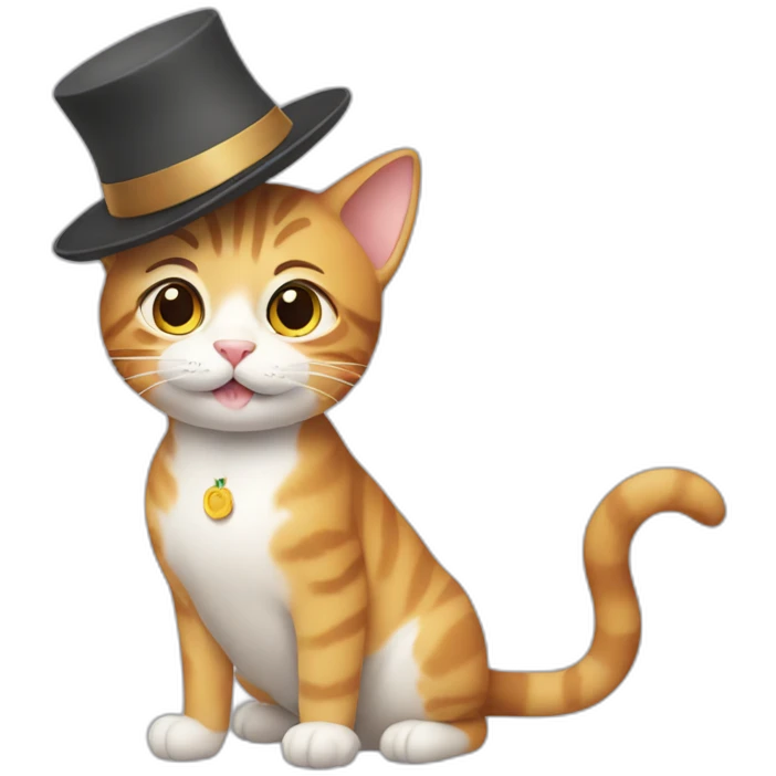 cat with a hat emoji