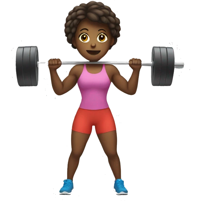 girl lifting weights emoji