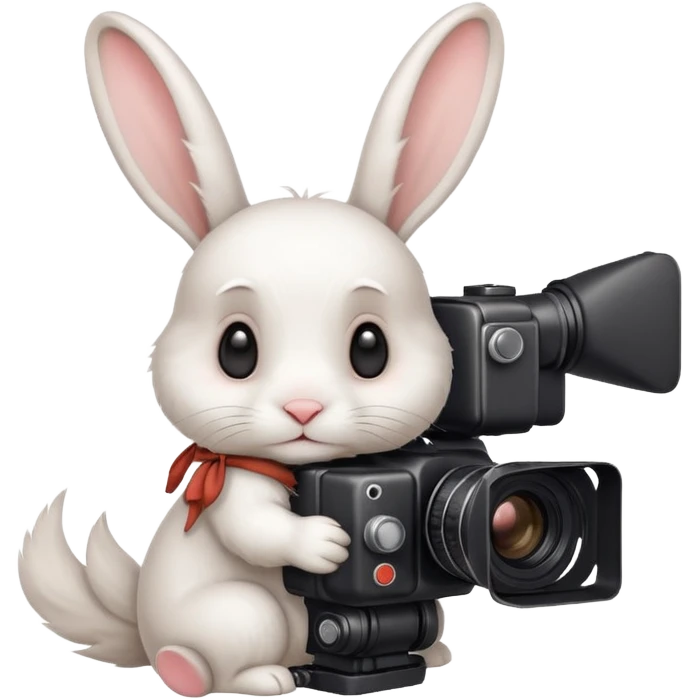 white rabbit camera emoji