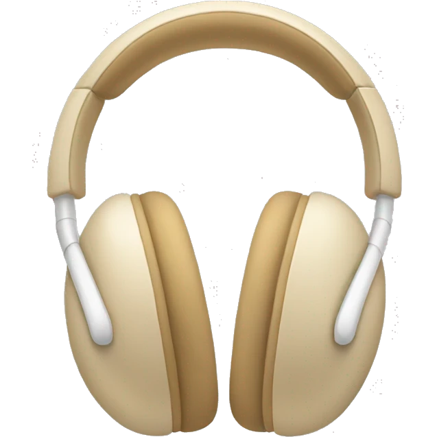 beige apple headphones with beige bows emoji