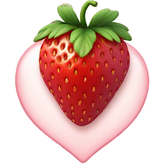 Strawberry that is shaped like a heart  emoji