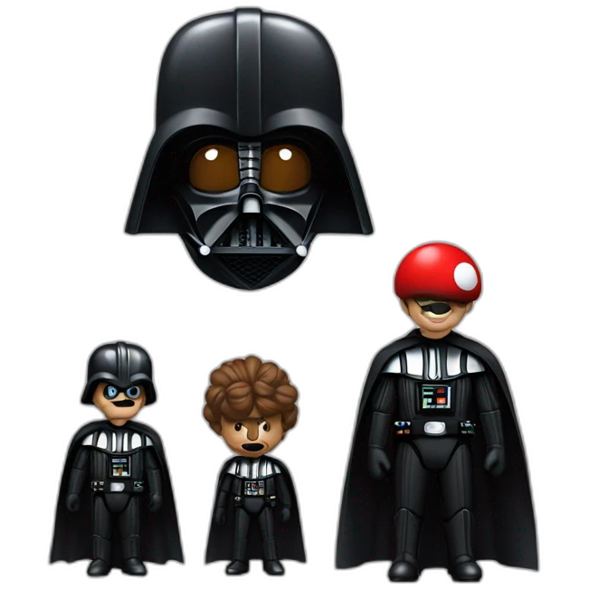 Darth vader with Mario bros emoji