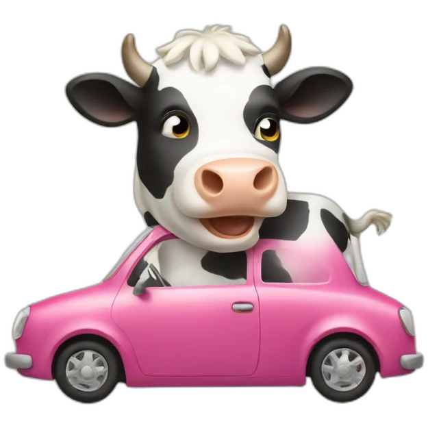 cow with car emoji