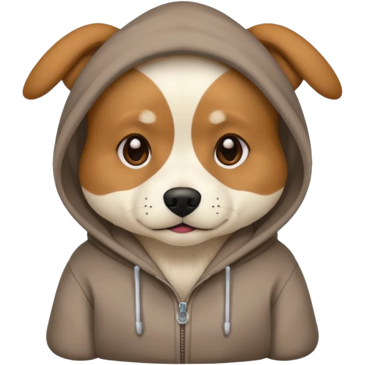 Dog wearing a hoodie emoji