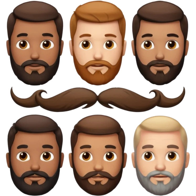 different beard emoji