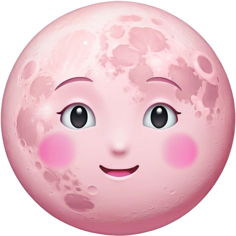 pastel pink moon emoji