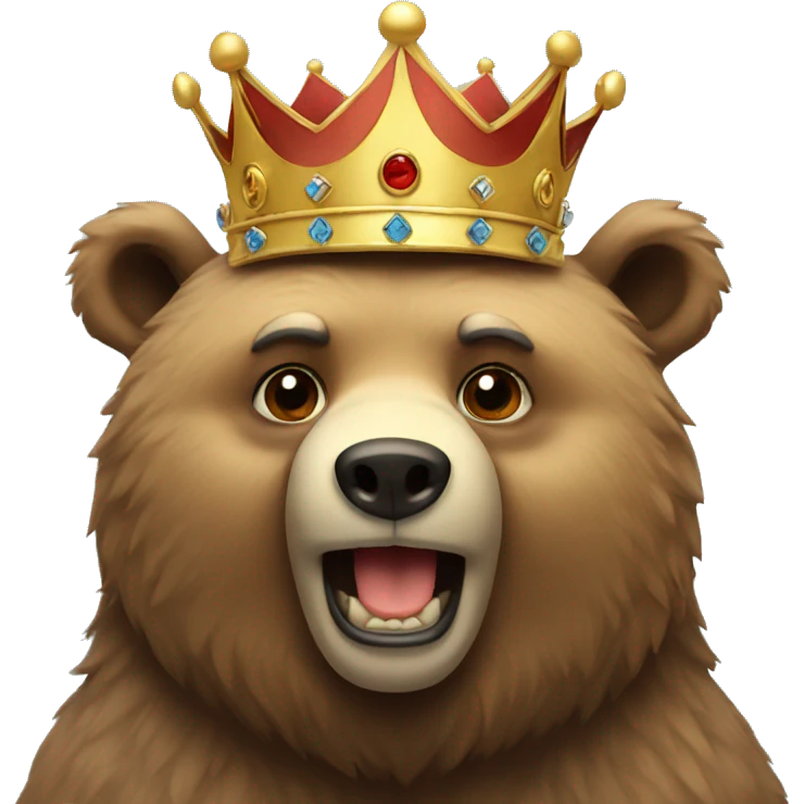 Bear with crown emoji