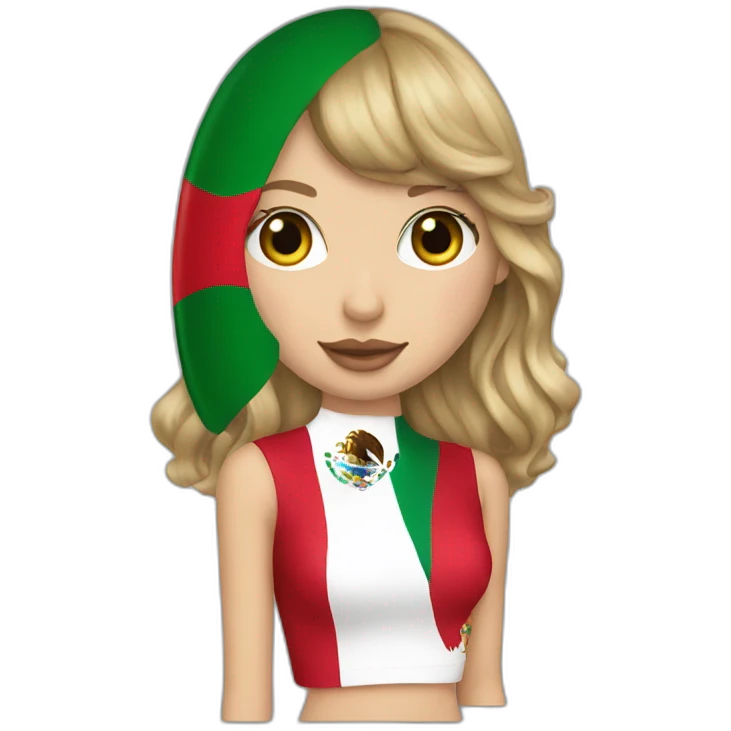 Taylor swift with Mexican flag emoji