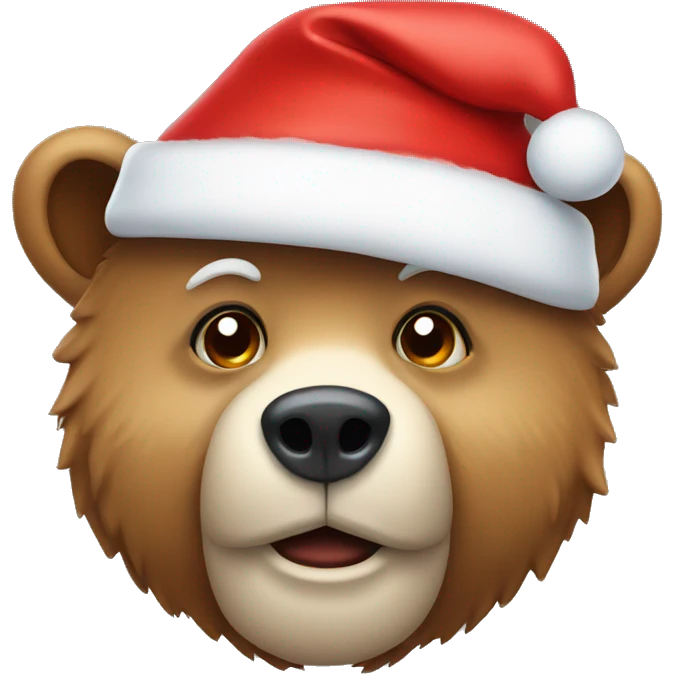 Bear with Santa hat emoji