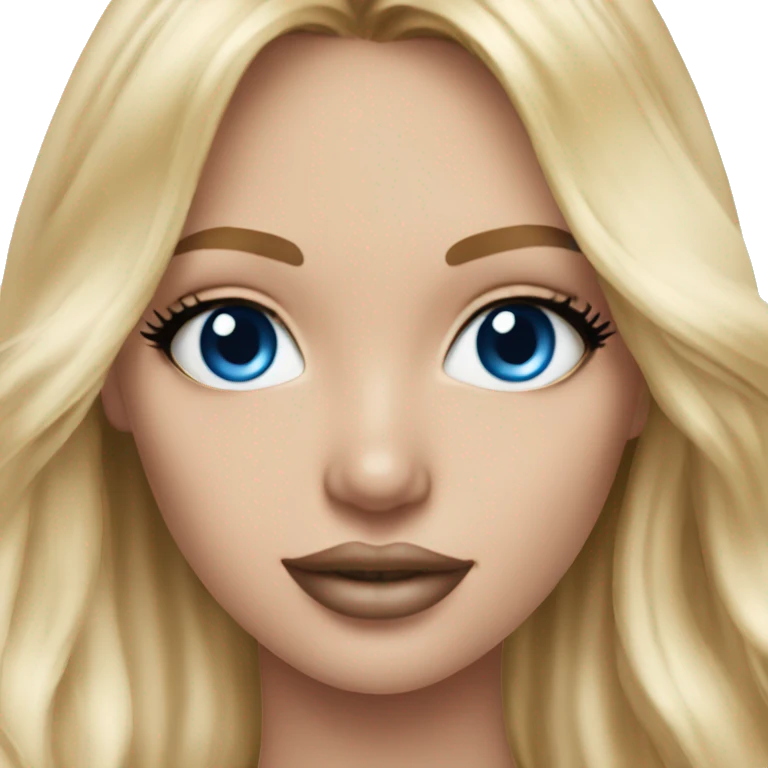 Realistic victoria secret model blonde blue eyes  emoji