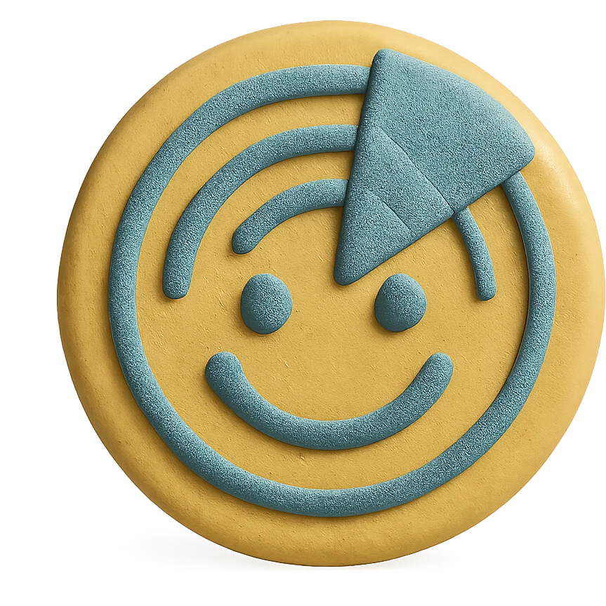 smiley face with sonar emoji